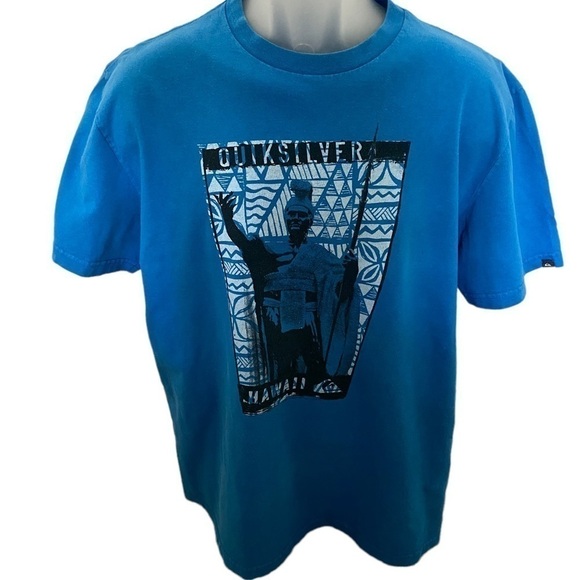 Rare QUIKSILVER king kamehameha hawaii tee shirt men L large - Picture 1 of 8